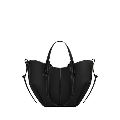 Leather large-capacity tote bag