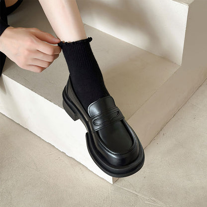 leather loafers