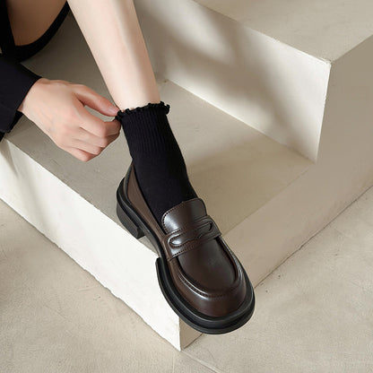 leather loafers