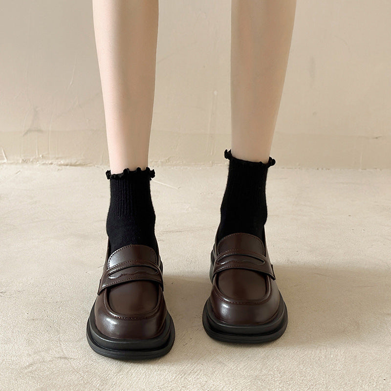 leather loafers
