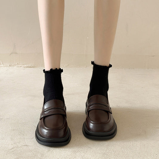 leather loafers