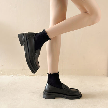leather loafers