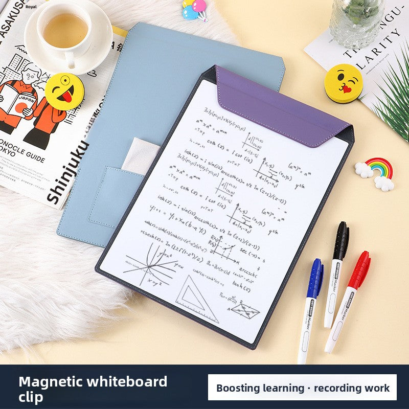 Leather magnetic writing board