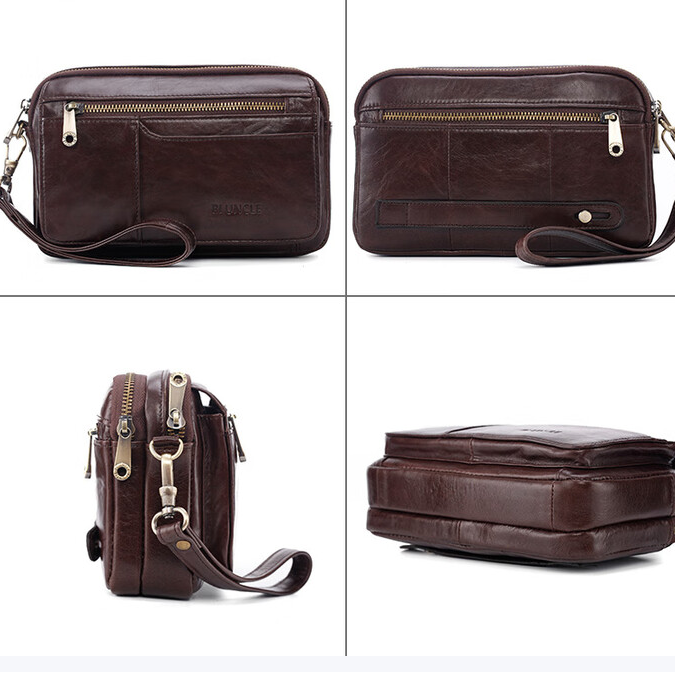 Leather men's handbag
