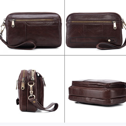Leather men's handbag
