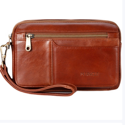 Leather men's handbag