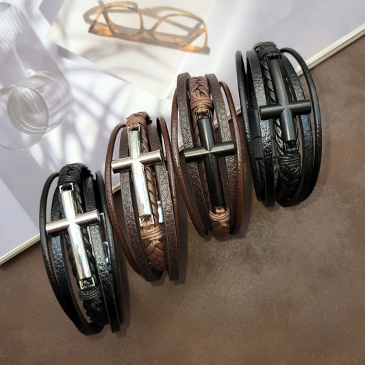 Leather Metal Bracelet