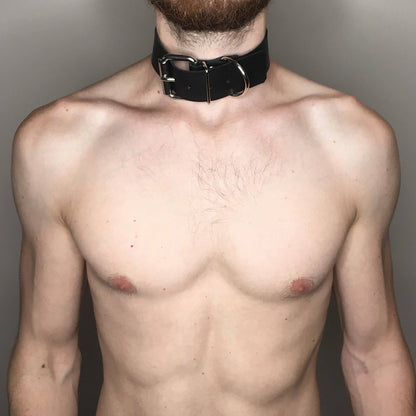 Leather neck collar