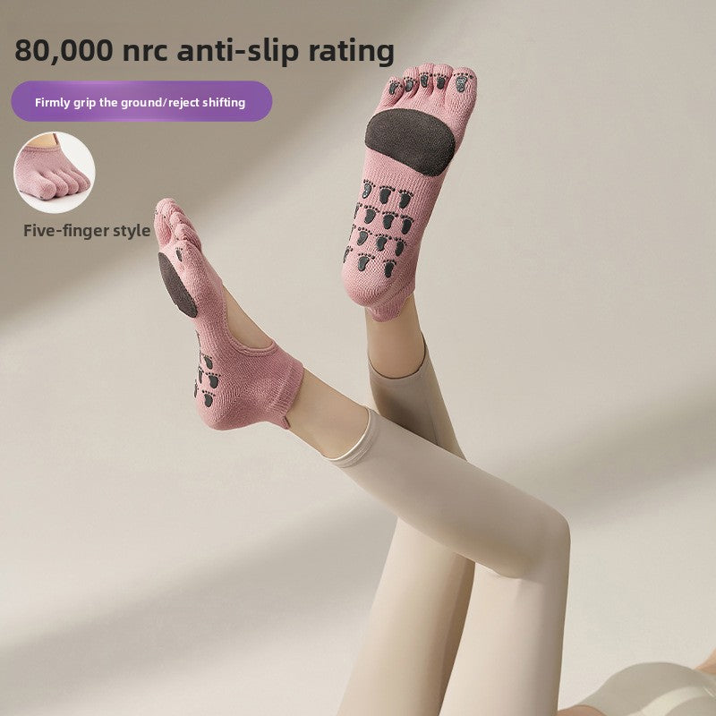 Leather Non-Slip Split-Toe Yoga Socks