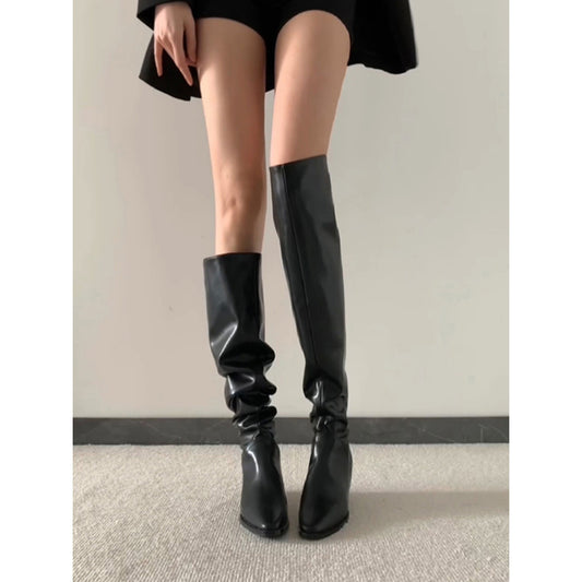 Leather Over-the-Knee Boots