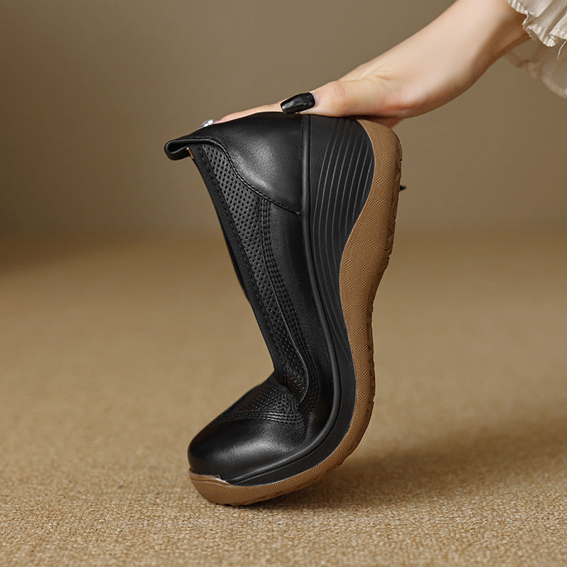 leather platform shoes