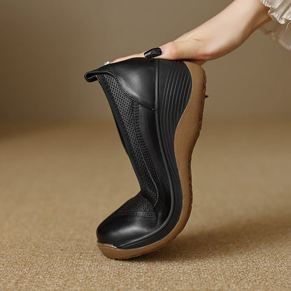leather platform shoes