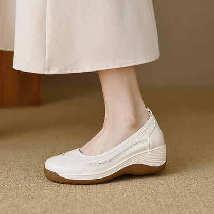 leather platform shoes