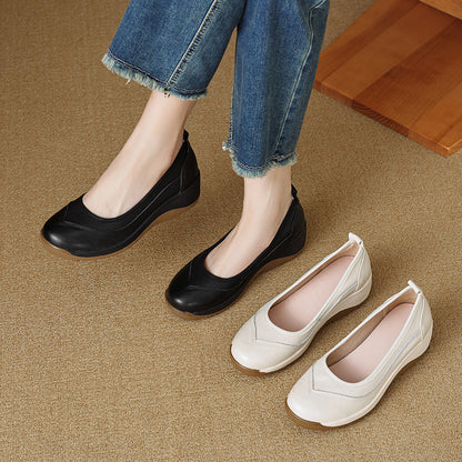 leather platform shoes