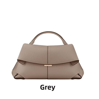 Leather pleated shoulder bag