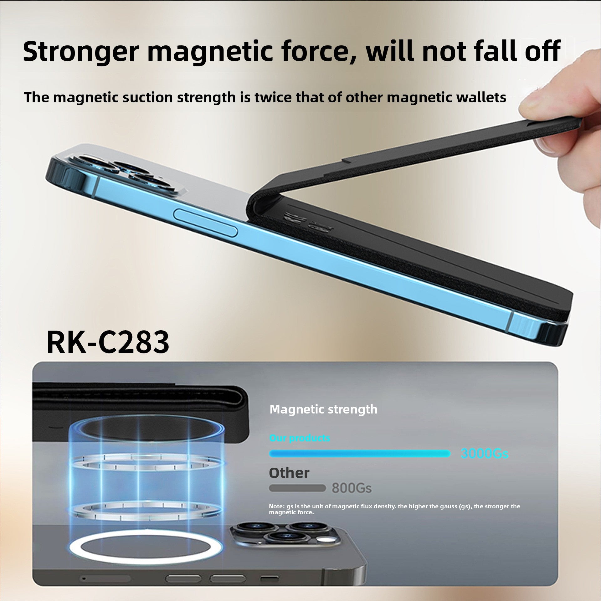 Leather Portable Support Frame Anti-Loss Device Card Holder