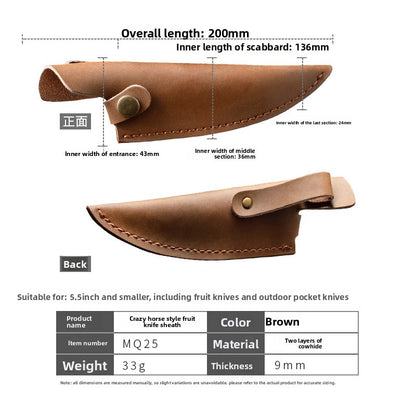 Leather scabbard sheath