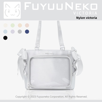 Leather shoulder bag for comic exhibitions