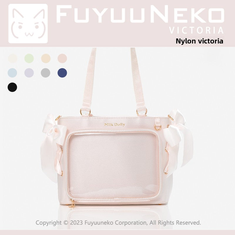Leather shoulder bag for comic exhibitions