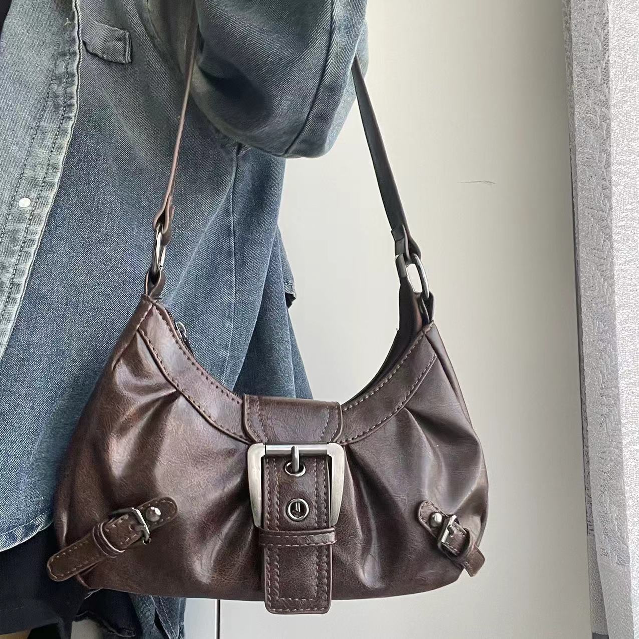 Leather Shoulder Bag Underarm Bag