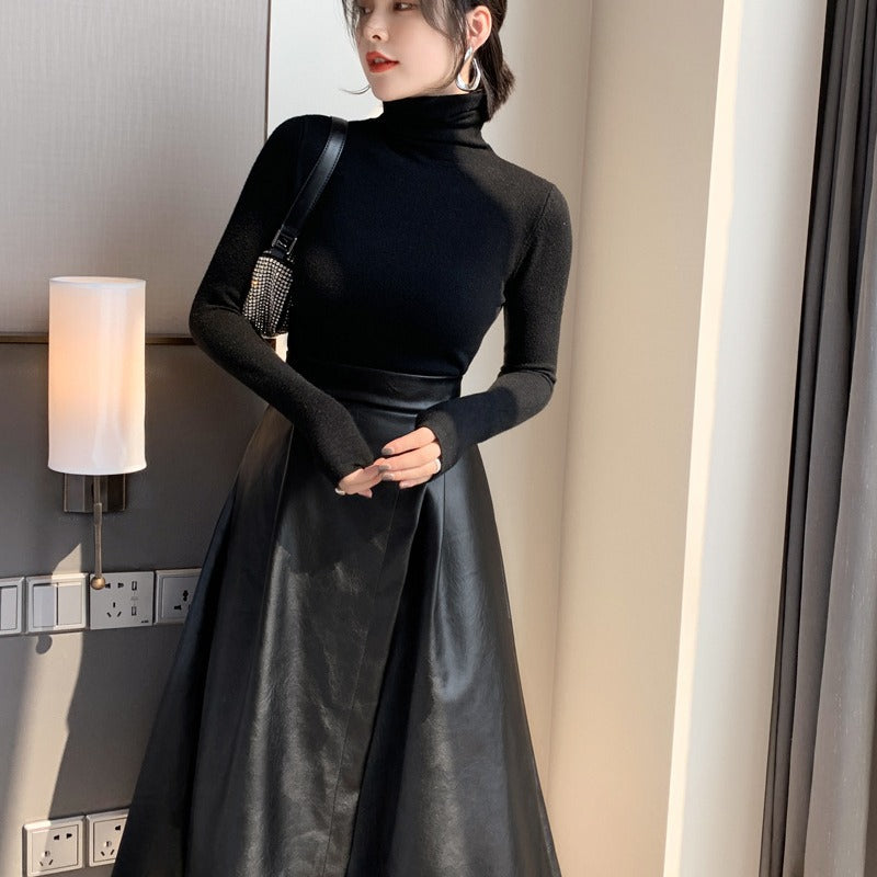 leather skirt
