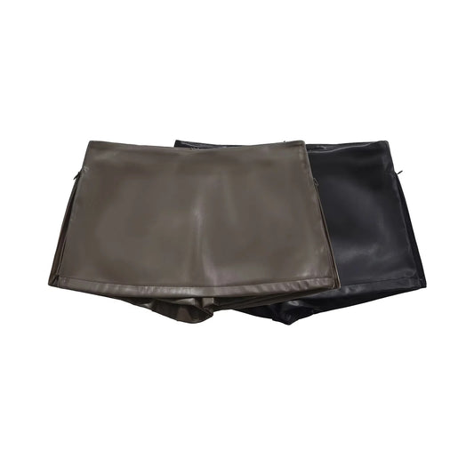 leather skirt