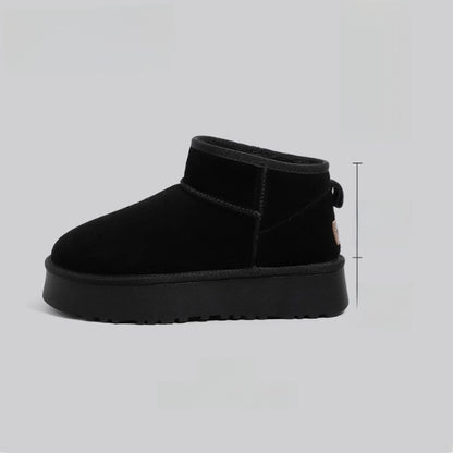 Leather snow boots