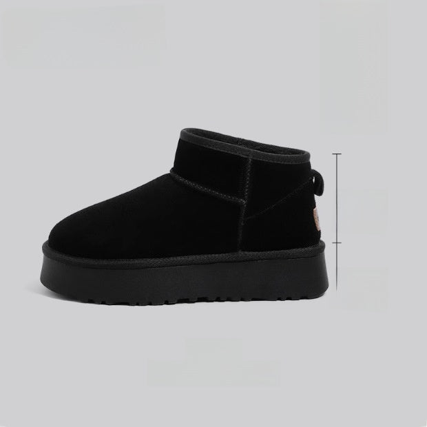 Leather snow boots