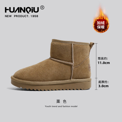 Leather snow boots