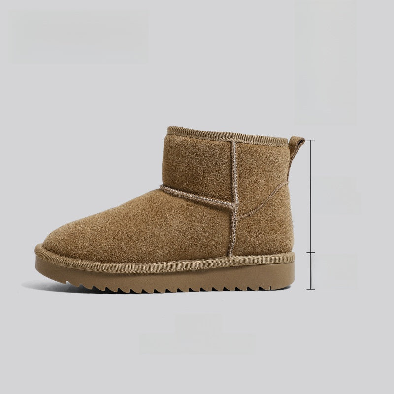Leather snow boots