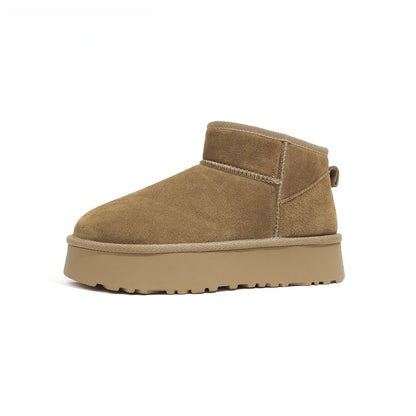 Leather snow boots