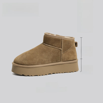 Leather snow boots