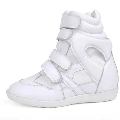Leather soft-soled sports shoes for men and women height-increasing shoes