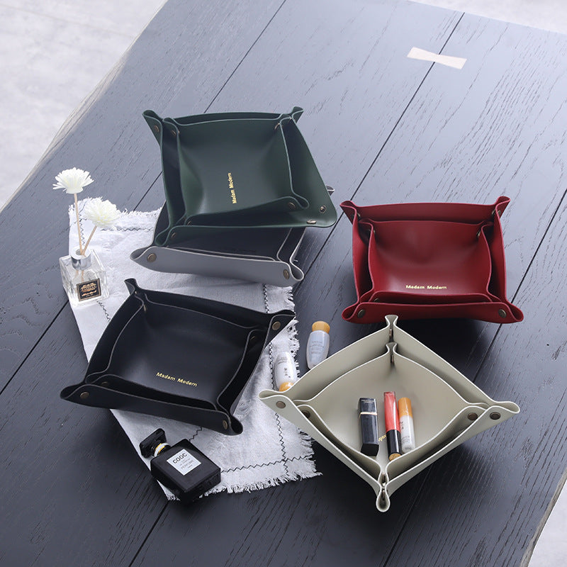 Leather Storage Box Organizer