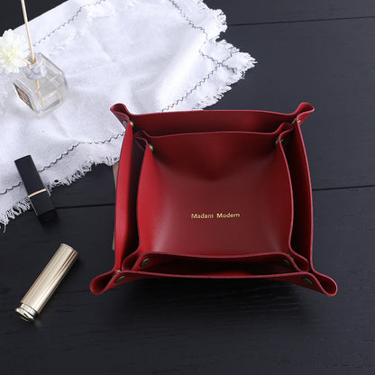 Leather Storage Box Organizer