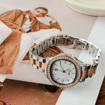 Leather strap watch
