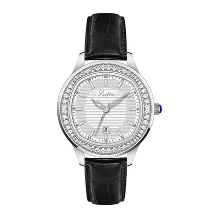 Leather strap watch