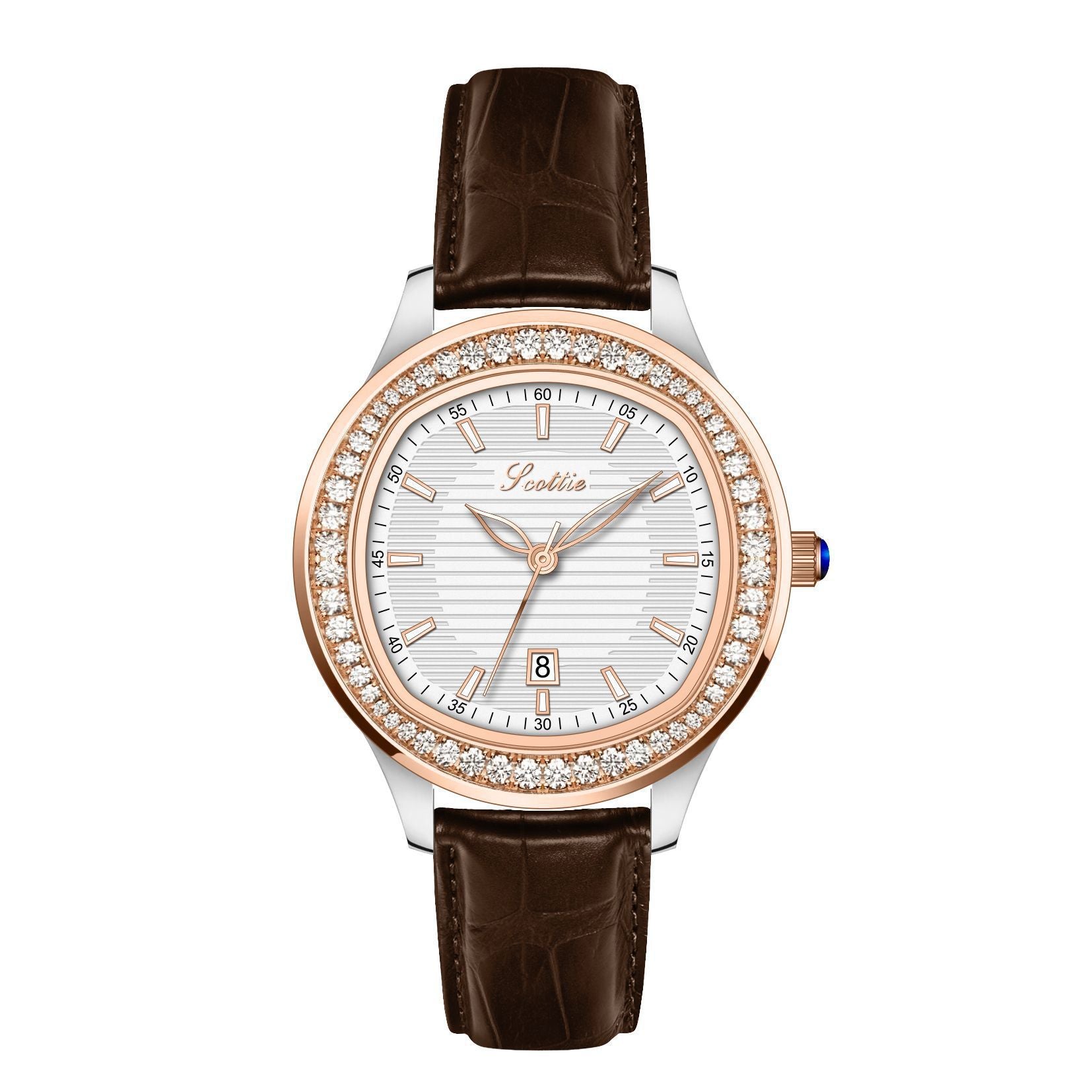Leather strap watch