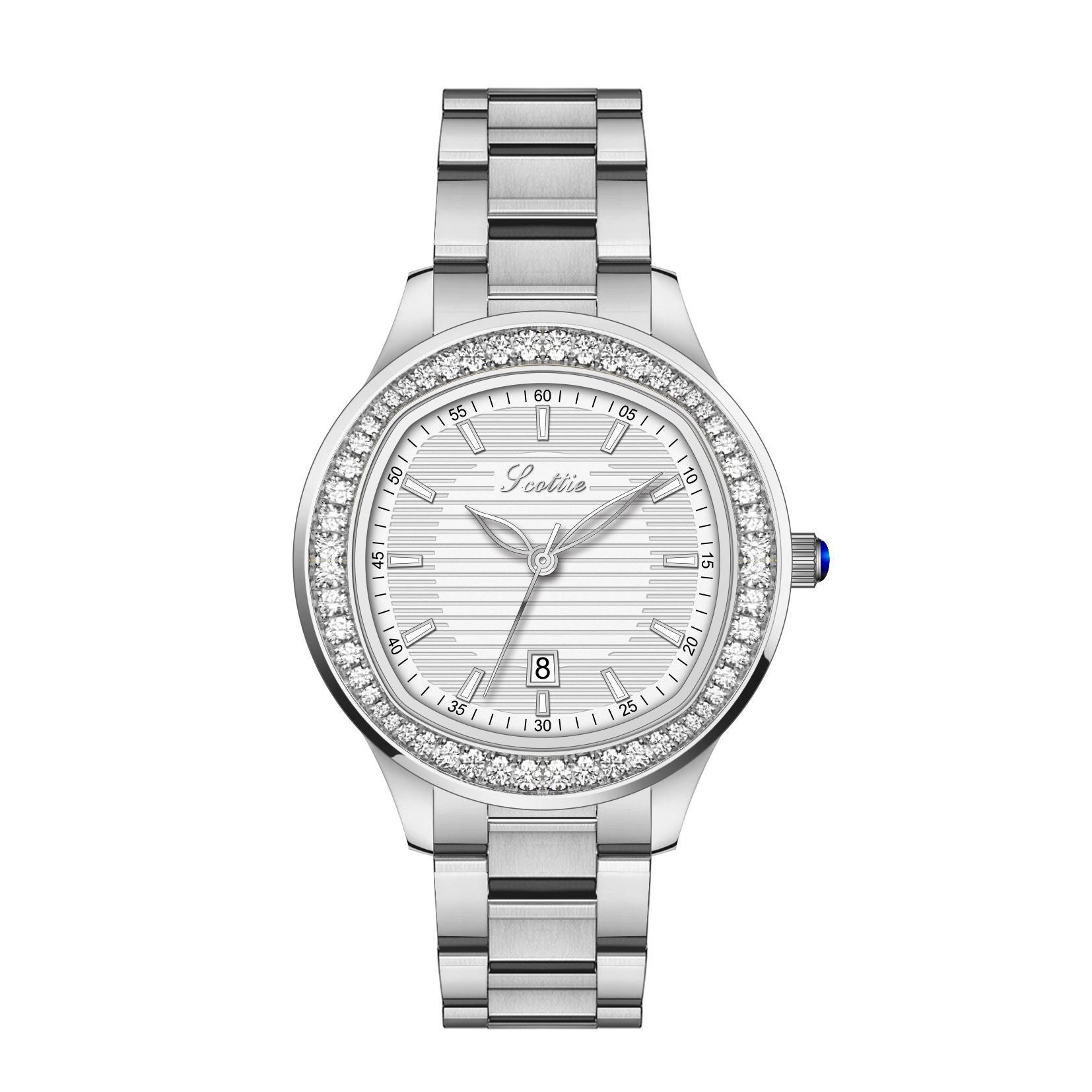 Leather strap watch