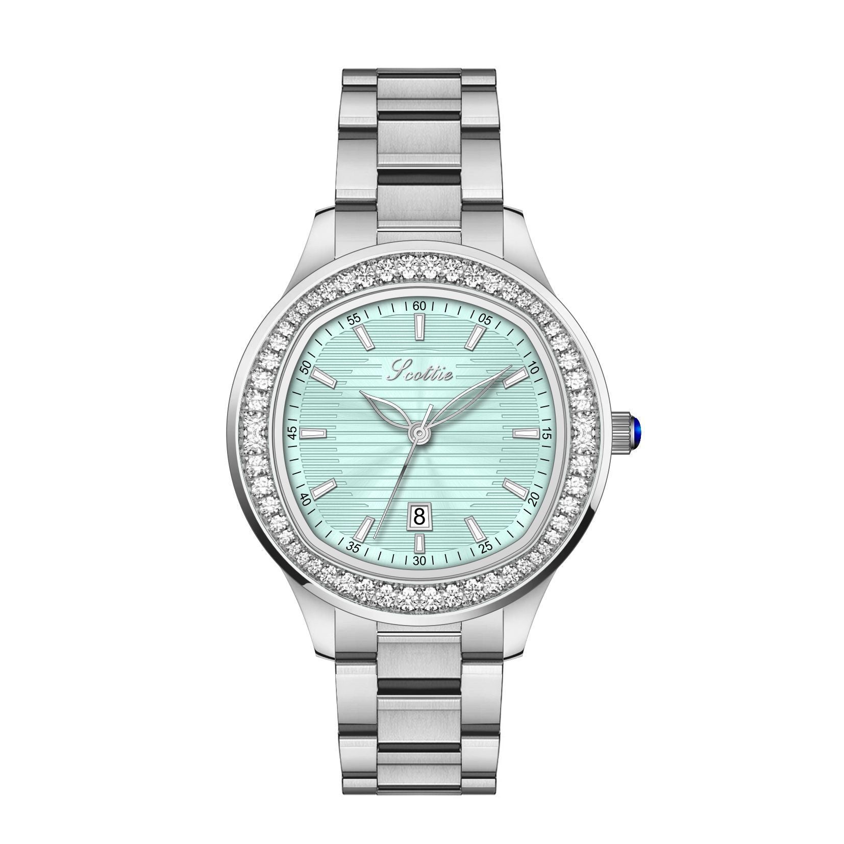 Leather strap watch