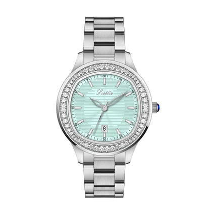 Leather strap watch