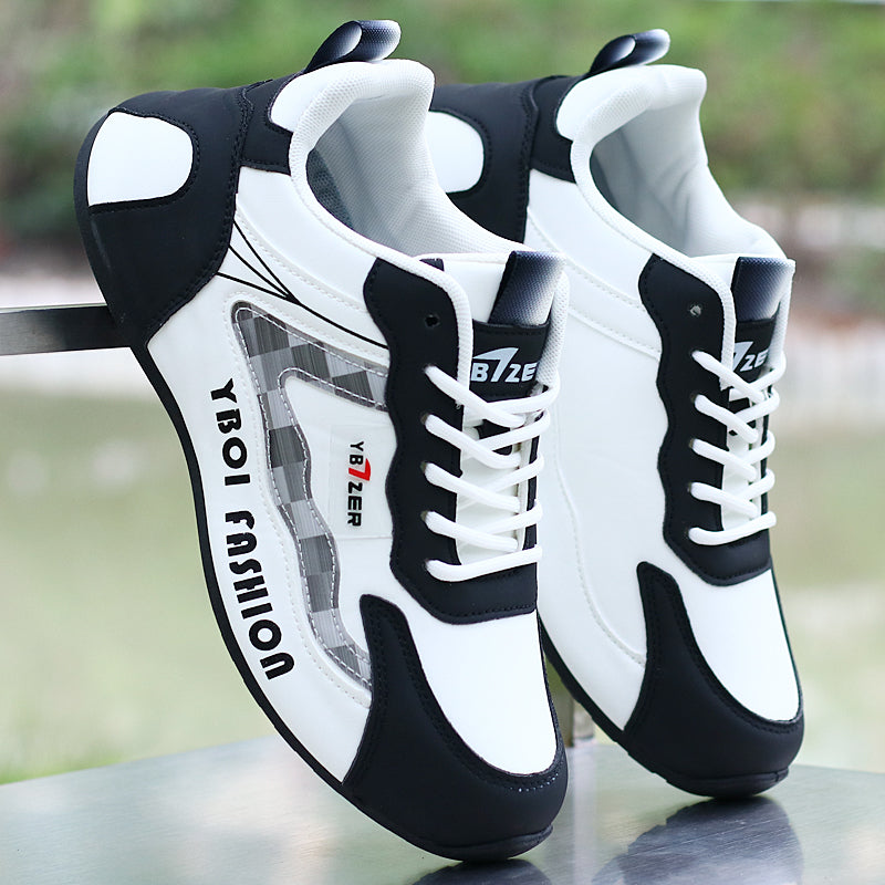 Leather surface waterproof sole sports shoes