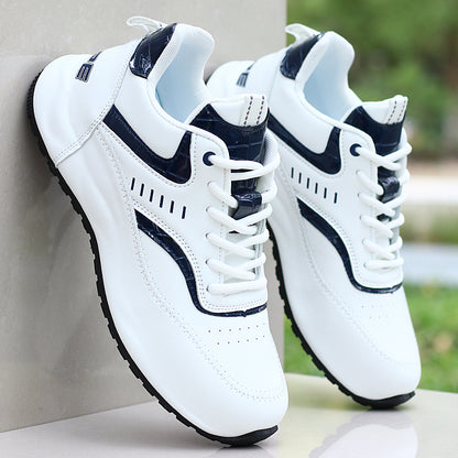 Leather surface waterproof sole sports shoes