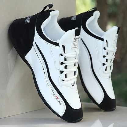 Leather surface waterproof sole sports shoes