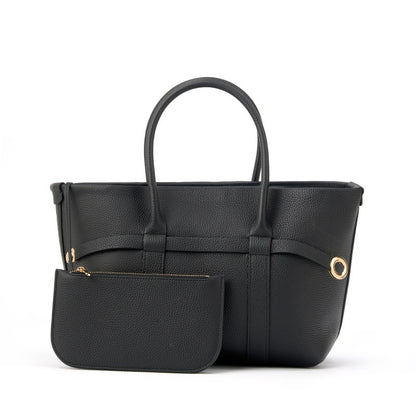 Leather three-dimensional tote bag