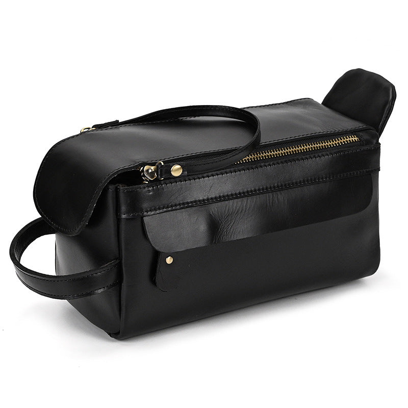 Leather toiletry bag