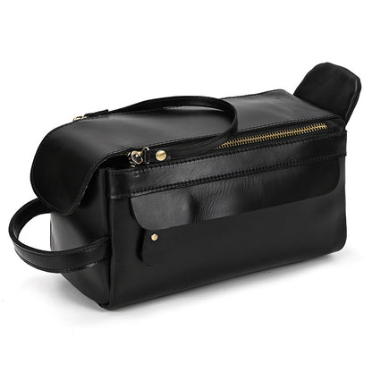 Leather toiletry bag
