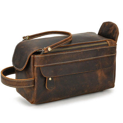 Leather toiletry bag