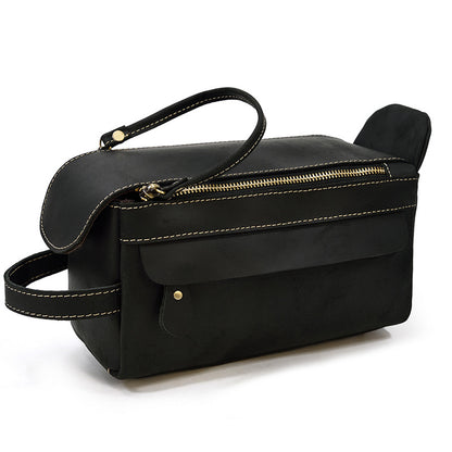 Leather toiletry bag
