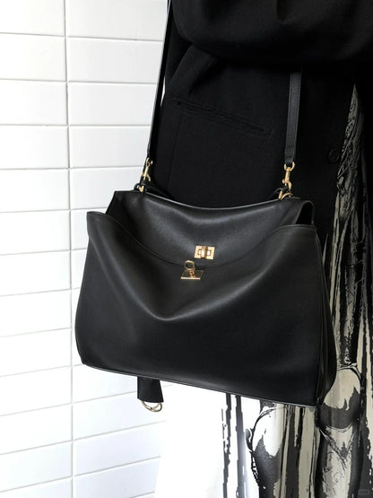 Leather tote bag